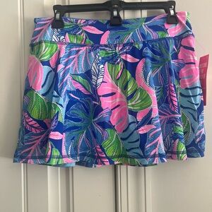 Lilly Pulitzer Luxletic Alia Blue Grotto Beleaf in  Yourself skort UPF 50